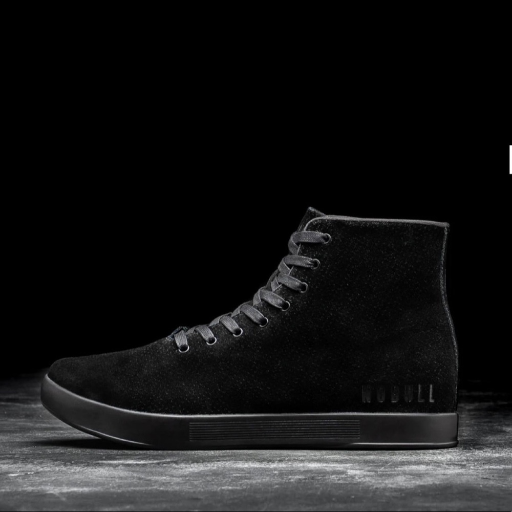 no bull black suede high top trainers women